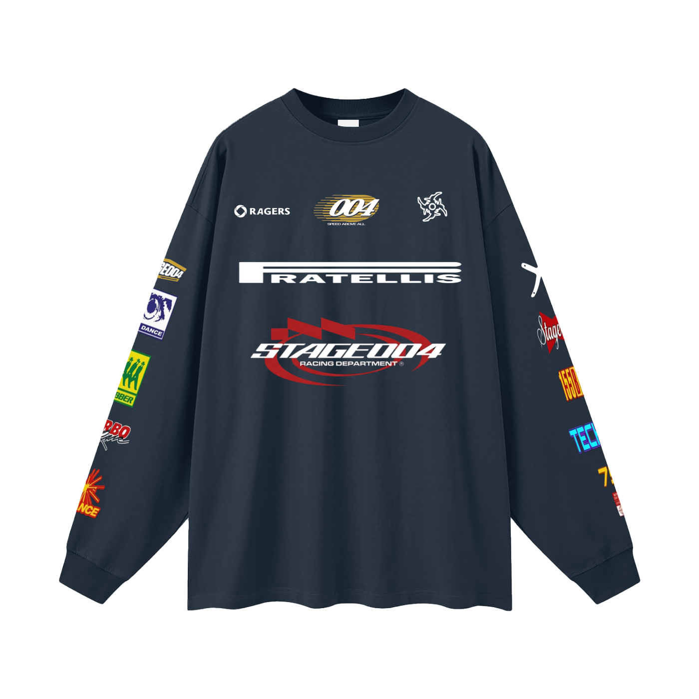 Oversized Long Sleeve Racer T-Shirt