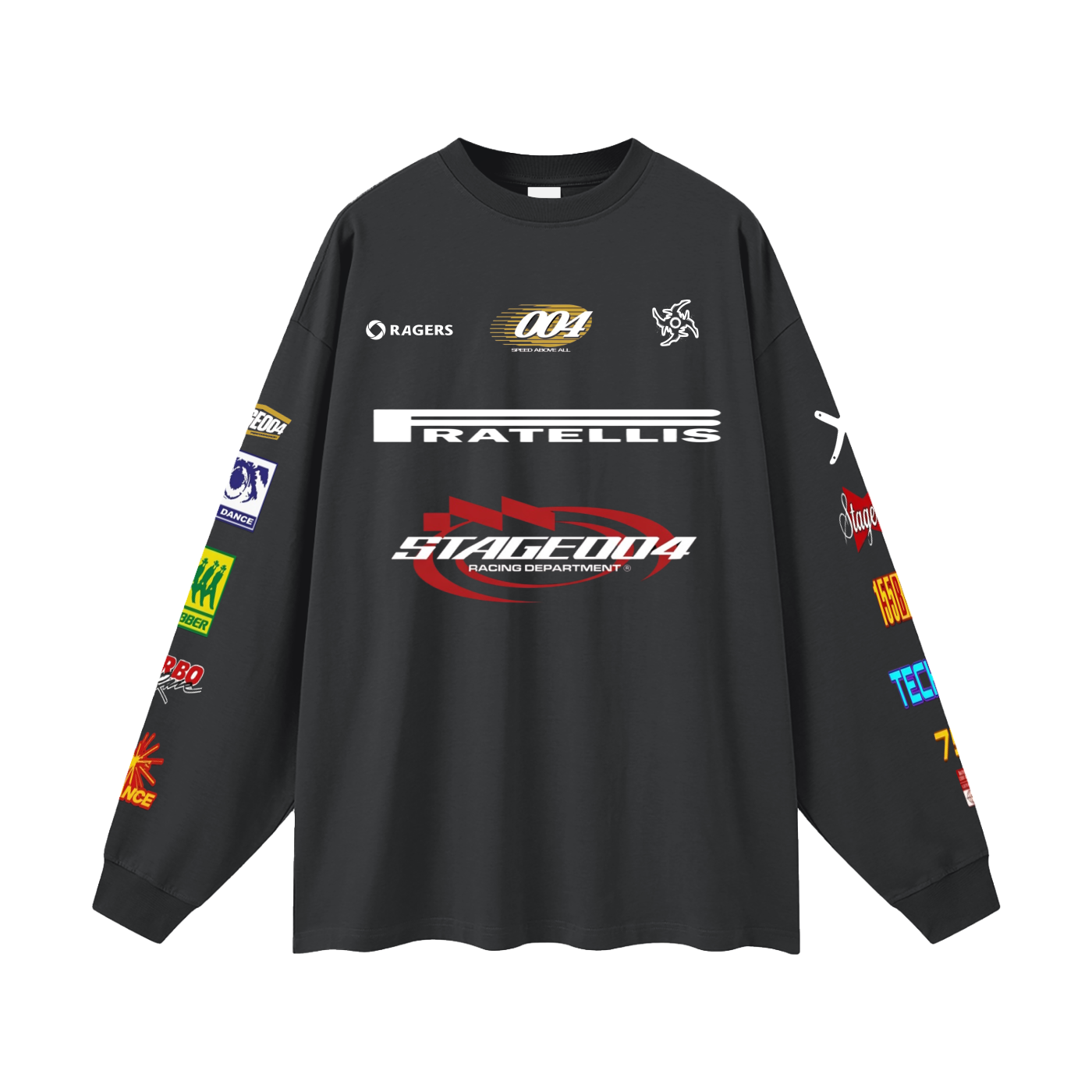 Oversized Long Sleeve Racer T-Shirt